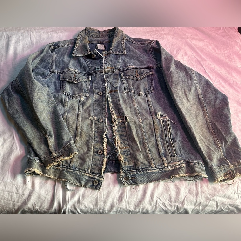 Vintage J.H. Bass & Co. Farm Jean Jacket Hand-Repaired XL